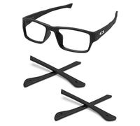 PapaViva 2 pares de calcetines de repuesto para Oakley Airdrop OX8046 / Airdrop A OX8065 / Airdrop MNP OX8121 / Traildrop OX8104 - Negro y negro