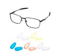 PapaViva Almohadillas de nariz de repuesto para Oakley Gauge 6 OO6038/Gauge 8 M OO4124 57 mm/Calibre 8 L OO4124 62 mm/Calibre 3.1, Azul oscuro, gris claro, amarillo claro, naranja claro y transparente