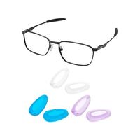 PapaViva Almohadillas de nariz de repuesto para Oakley Gauge 6 OO6038/Gauge 8 M OO4124 57 mm/Calibre 8 L OO4124 62 mm/Calibre 3.1, Azul oscuro, morado claro y transparente, 0