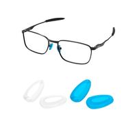 PapaViva Almohadillas de nariz de repuesto para Oakley Gauge 6 OO6038/Gauge 8 M OO4124 57 mm/Calibre 8 L OO4124 62 mm/Calibre 3.1, Azul oscuro y transparente, 0