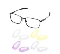 PapaViva Almohadillas de nariz de repuesto para Oakley Gauge 6 OO6038/Gauge 8 M OO4124 57 mm/Calibre 8 L OO4124 62 mm/Calibre 3.1, Amarillo claro, morado claro, gris transparente y transparente, 0