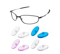 PapaViva Almohadillas de nariz de repuesto para Oakley Terrigal OO4146, Azul oscuro, morado claro, gris claro, transparente, 4 pares, Euro Fit