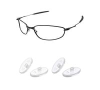 PapaViva Almohadillas de nariz de repuesto para Oakley Whisker/Square Whisker/New Whisker OO4141, Gris transparente + transparente, 2 pares, Euro Fit