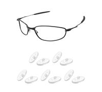 PapaViva Almohadillas de nariz de repuesto para Oakley Wire Tap 2.0 OO4145, Transparente, ajuste asiático (paquete de 5 pares), Asian Fit