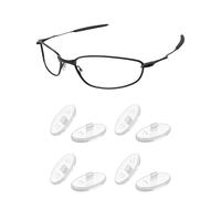 PapaViva Almohadillas de nariz de repuesto para Oakley Wire Tap 2.0 OO4145, Transparente, ajuste asiático (paquete de 4 pares), Asian Fit