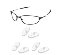 PapaViva Almohadillas de nariz de repuesto para Oakley Wire Tap 2.0 OO4145, Transparente, ajuste europeo (3 pares empaquetados), Euro Fit