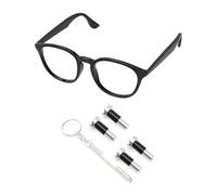 PapaViva Juego de 2 pares de tornillos de patillas de repuesto para gafas de sol Ray-Ban RB3445/RB3379/RB4259/RB2198/RB4234/RB2180, color plateado (ranura plana)