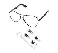 PapaViva Juego de 2 pares de tornillos de patillas de repuesto para gafas de sol Ray-Ban RB8313/RB8301/RB3530/RB4234/RB4202/RB3566CH - Plata (ranurado plano)