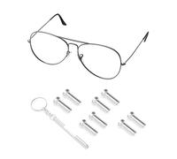PapaViva Juego de 4 pares de tornillos de repuesto para gafas de sol Ray-Ban RB2447/RB3447/RB3256/RB3509/RB3528/RB3342/RB3393/RB3476/RB3561 - Plata (Phillips planos)