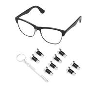 PapaViva Juego de 4 pares de tornillos de repuesto para gafas de sol Ray-Ban RB3293/RB3506/RB4264/RB3190/RB3267/RB2185/RB3198, color plateado (ranurado plano)