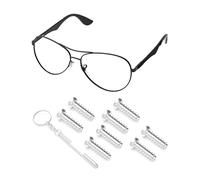 PapaViva Juego de 4 pares de tornillos de repuesto para gafas de sol Ray-Ban RB8313/RB8301/RB3530/RB4234/RB4202/RB3566CH - Plata (Phillips planos)