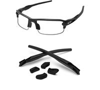 PapaViva Kits de goma de repuesto para almohadillas de nariz y almohadillas para orejas para gafas de sol Oakley Flak 2.0 OO9295/Flak 2.0 XL OO9188, color negro