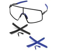 PapaViva Kits de goma de repuesto para nariz y almohadillas para Oakley Sutro TI OO6013, negro y azul, Black & Blue