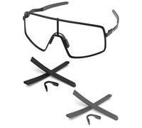 PapaViva Kits de goma de repuesto para nariz y almohadillas para Oakley Sutro TI OO6013, Negro Y Gris, Black & Grey