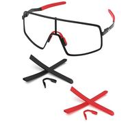 PapaViva Kits de goma de repuesto para nariz y almohadillas para Oakley Sutro TI OO6013, rojo & negro, Black & Red