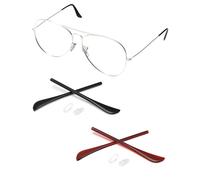 PapaViva Kits de goma de repuesto para nariz y almohadillas para orejas para Ray-Ban RB3025 RB3026 RB3044 RB3362 RB3029 RB3136 RB3362, Ámbar + negro, 2 Sets