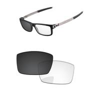 PapaViva Lentes de repuesto compatibles con gafas de sol Oakley Currency OX8026, Eclipse Gris Fotocromático, Currency OX8026