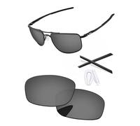 PapaViva Lentes de repuesto compatibles con gafas de sol Oakley Gauge 8 L OO4124 de 62 mm, Negro cromado, Gauge 8 L