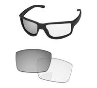 PapaViva Lentes de repuesto compatibles con gafas de sol Oakley Gibston OO9449, Eclipse Silver Shield fotocromático, Gibston