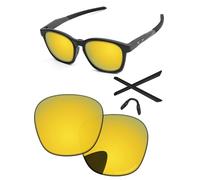 PapaViva Lentes de repuesto compatibles con gafas de sol Oakley Shackle OO9507D de 52 mm, Oro de 24 quilates, Shackle OO9507D 52mm