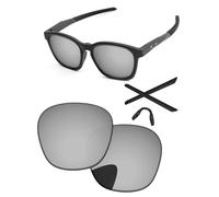 PapaViva Lentes de repuesto compatibles con gafas de sol Oakley Shackle OO9507D de 52 mm, plateado cromo, Shackle OO9507D 52mm