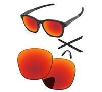 PapaViva Lentes de repuesto compatibles con gafas de sol Oakley Shackle OO9507D de 52 mm, Rojo Fuego, Shackle OO9507D 52mm