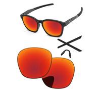 PapaViva Lentes de repuesto compatibles con gafas de sol Oakley Shackle OO9507D de 52 mm, Rojo Fuego, Shackle OO9507D 52mm