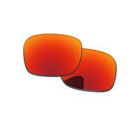 PapaViva Lentes de repuesto compatibles con gafas de sol Oakley Square Wire 2 2014 OO4075, Rojo Fuego, Square Wire 2 2014 OO4075