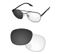 PapaViva Lentes de repuesto compatibles con gafas de sol Ray-Ban RB3688 de 55 mm, Eclipse Gris Fotocromático, RB3688 55mm