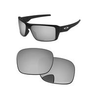 PapaViva Lentes de repuesto para gafas de sol Oakley Double Edge OO9380 de 66 mm, Cromado Plata, Double Edge