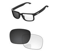 PapaViva Lentes de repuesto para gafas de sol Oakley Holbrook XL OO9417 de 59 mm, Eclipse Gris Fotocromático, Holbrook XL
