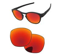 PapaViva Lentes de repuesto para gafas de sol Oakley Latch OO9265, color rojo fuego, polarizadas