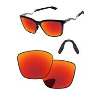 PapaViva Lentes de repuesto para gafas Oakley Enigma Mass OX8191 de 57 mm, polarizadas, color rojo fuego
