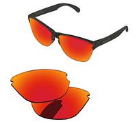 PapaViva Lentes de repuesto para Oakley Frogskins Lite OO9374, Pro+ Fire Red Polarizado, Talla única