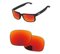 PapaViva Lentes de repuesto para Oakley Holbrook Mix OO9384 Fire Red - Polarizadas