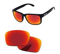 PapaViva Lentes de repuesto para Oakley Holbrook XL OO9417 marco de gafas de sol, Pro+ Fire Rojo Polarized