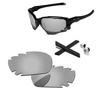 PapaViva Lentes de repuesto para Oakley Racing Jacket 62mm/Jawbone Vented OO9171 62 mm, Cromado Plata, Racing Jacket/Jawbone Vented