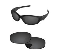 PapaViva Lentes de repuesto para Oakley Straight Jacket 2007, Pro+ Negro Gris Polarizado,