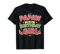 Papaw of The Birthday Girl Watermelon Family Party Camiseta