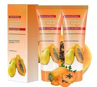 Papaya Essence Gel exfoliante iluminador, exfoliante facial y corporal de papaya con extracto de papaya, gel exfoliante de papaya, limpieza profunda, cierra los poros y mejora la piel del rostro