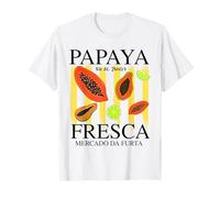 Papaya fresca, fruta tropical, lima de verano, bonito coco de playa Camiseta