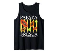 Papaya fresca, fruta tropical, lima, verano, linda playa para mujer Camiseta sin Mangas