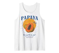 Papaya Fruit Too Sweet to be Sad Funny Laxant Summer Vibe Camiseta sin Mangas