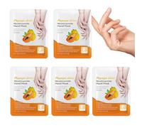 Papaya Guantes de Cuidado de Manos, 5 Pares de Mascarillas Exfoliantes de Mano Hidratantes Guantes Reparadores de Mascarilla de Mano Para Hombres y Mujeres Con Manos agrietadas, Cuidado de las Manos