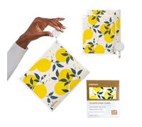 Papaya Paquete de 2 toallas de papel reutilizables, 2 hojas + 1 gancho, secado rápido, sin olor, 1 hoja reemplaza 17 rollos, paño de cocina lavable, esponja sostenible, regalo ecológico