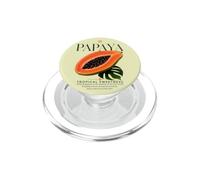 Papaya Tropical Fruit Botánico Exótico Verano Estética PopSockets PopGrip para MagSafe