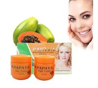 Papaya Whitening Face Cream, 2Pcs Papaya Day Cream and Night Cream, Anti-Wrinkle Moisturizing Face Cream