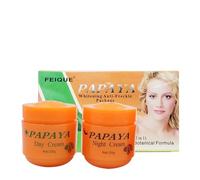 Papaya Whitening Face Cream, Elimina la melanina, suaviza la piel y le da elasticidad y juventud. Contiene una crema de día y una crema de noche (2)