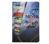 Papboo Banderas de montaña con rayas A5 relacionables para viajeros, amantes de la taberna Wanderer cuaderno encuadernado suave (cubierta con acabado mate, 120 páginas, 80 g/m², bordes redondos)