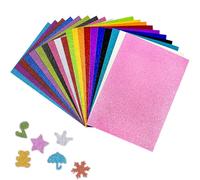 Papel A4 con Purpurina, Cartulina de Brillo, Cartulina con Purpurina Adhesivas, A4 Cartulina con Purpurina, para Manualidades, Regalos y Decoraciones de Álbumes, 10 Colores 22 Hojas 80g/m²